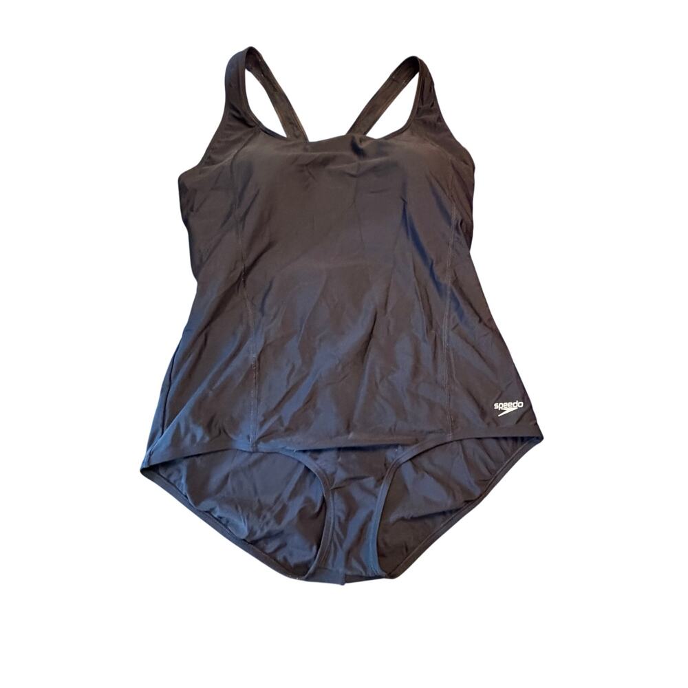 Speedo PowerFLEX Ultraback One Piece Swimsuit Black Size 20